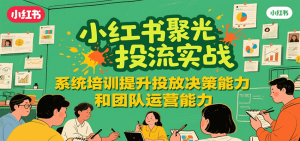 小红书聚光投流实战，系统学习提升投放决策能力和团队运营能力-财仔梦想资源网