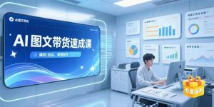 AI图文带货速成课，养号引流秘籍，爆款选品策略，美图制作全流程-财仔梦想资源网