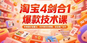 淘宝4剑合1爆款技术课73期：阶梯提价破量法，内外销双改策略全站推广拉升-财仔梦想资源网