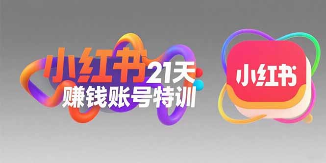 小红书21天赚钱账号特训：黄金定位技巧，高转粉文案创作，科学引流策略-财仔梦想资源网
