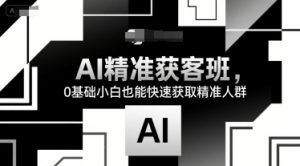 AI精准获客班,0基础小白也能快速获取精准人群-财仔梦想资源网