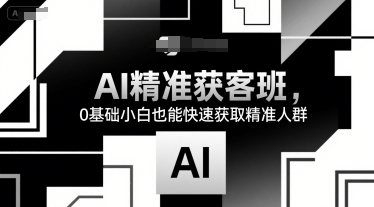 AI精准获客班，0基础小白也能快速获取精准人群-财仔梦想资源网