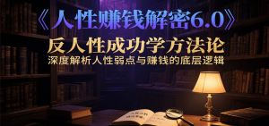 人性赚钱解密6.0，反人性成功学方法论，深度解析人性弱点与赚钱的底层逻辑-财仔梦想资源网