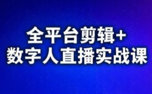 视频号、快手、抖音全平台剪辑+数字人直播实战课(更新7月)​-财仔梦想资源网