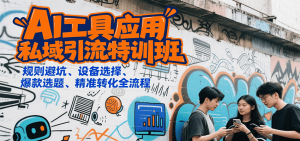 AI工具应用私域引流特训班,规则避坑、设备选择、爆款选题、精准转化全流程-财仔梦想资源网
