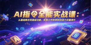 AI指令全能实战课：从基础概念到高级功能，实现工作效率和创造力双重提升-财仔梦想资源网