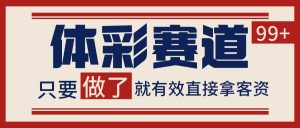 体彩赛道获客SOP自热矩阵精准拓客日引99+-财仔梦想资源网