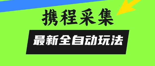 携程信息采集全自动玩法，0风控，无脑开干【揭秘】-财仔梦想资源网
