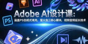 AdobeAI设计课：涵盖PS创成式填充，萤火虫三核心模块，视频音频延长技术-财仔梦想资源网