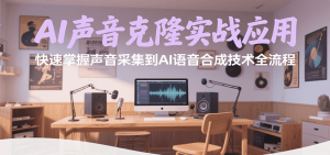 AI声音克隆实战应用，快速掌握声音采集到AI语音合成技术全流程-财仔梦想资源网