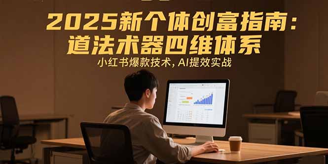 2025新个体创富指南：道法术器四维体系，小红书爆款技术，AI提效实战-财仔梦想资源网