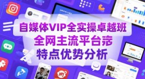 自媒体VIP全实操卓越班，全网主流平台特点优势分析-财仔梦想资源网