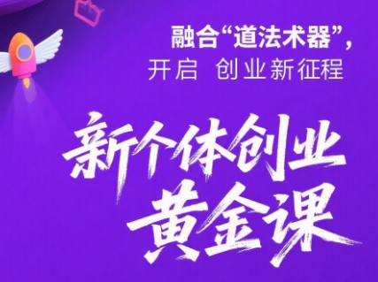 新个体创业黄金课：道法术器四维抢占2025红利-财仔梦想资源网