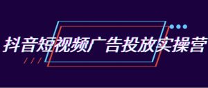抖音短视频广告投放实操营-财仔梦想资源网