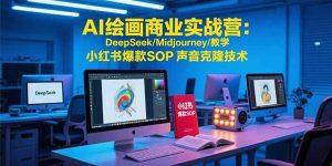 AI绘画商业实战营：DeepSeek/Midjourney/教学小红书爆款SOP声音克隆技术-财仔梦想资源网