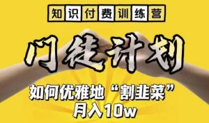 知识付费训练营手把手教你优雅地”割韭菜“【揭秘】-财仔梦想资源网