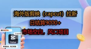 海外版剪映(capcut)拉新，日结算1k+，市场空白，风口项目-财仔梦想资源网