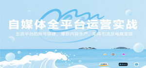 自媒体全平台运营实战，主流平台的账号搭建、爆款内容生产、矩阵引流及电商变现-财仔梦想资源网