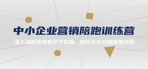 中小企业营销陪跑训练营，深入讲解营销各环节实操、趋势及应对策略等内容-财仔梦想资源网