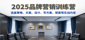2025品牌营销训练营，涵盖策略、文案、设计、写方案、提案等实战内容-财仔梦想资源网