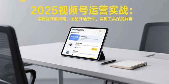2025视频号运营实战：零粉丝开播策略，橱窗开通条件，剪辑工具深度解析-财仔梦想资源网