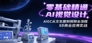 零基础精通AI视觉设计，AiGC从文生图到视频全流程，SD商业应用实战-财仔梦想资源网