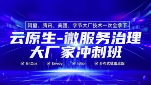 云原生微服务治理大厂冲刺班56期–带源码课件-财仔梦想资源网