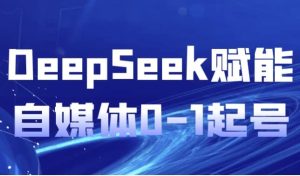 DeepSeek赋能自媒体0-1起号-财仔梦想资源网