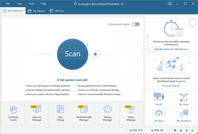 AuslogicsBoostSpeed(优化电脑性能)v14.0.1.2便携版-财仔梦想资源网