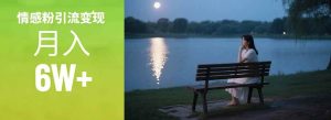 （15229期）情感粉引流变现实操课：单月变现6w+，情感粉引流变现实操课-财仔梦想资源网