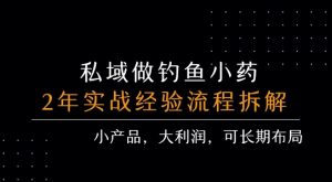 私域做钓鱼小药每单利润3张+详细流程拆解-财仔梦想资源网