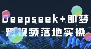 Deepseek+即梦短视频落地实操-财仔梦想资源网