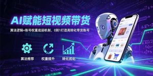 AI赋能短视频带货:算法逻辑+账号权重底层机制,0到1打造高转化带货账号-财仔梦想资源网