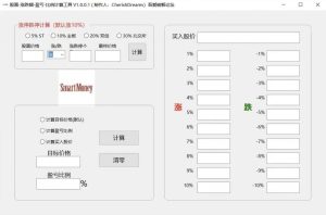 股票涨跌幅盈亏比例计算工具-财仔梦想资源网