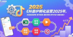 抖音IP孵化运营2025年，抖音底层逻辑-账号搭建-摄影剪辑-账号内容-规避违规-财仔梦想资源网