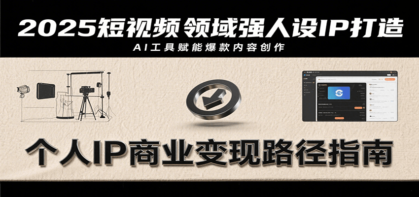 2025短视频领域强人设IP打造，结合爆款案例与AI工具应用，从个人出镜到商业成交转化-财仔梦想资源网