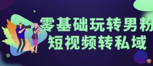 零基础玩转男粉短视频转私域-财仔梦想资源网