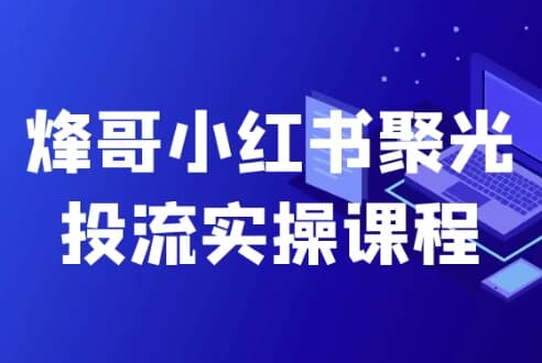 烽哥小红书聚光投流实操课程-财仔梦想资源网