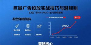 巨量广告投放实战技巧与潜规则：实现广告ROI300%+的可持续暴利-财仔梦想资源网