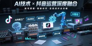 AI技术与抖音运营的深度融合应用：涵盖账号搭建、内容创作、收益变现等-财仔梦想资源网