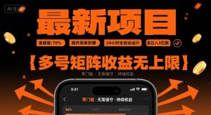 最新挂G项目：谁都能做，操作简单到爆，24小时全自动运行，日入3位数，多号矩阵收益无上限【揭秘】-财仔梦想资源网