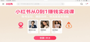 小红书从0到1赚钱实战课：账号定位、爆款创作、导流变现全攻略-财仔梦想资源网