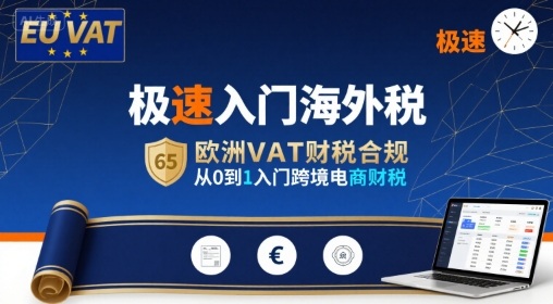 极速入门海外税，欧洲VAT财税合规，从0到1入门跨境电商财税-财仔梦想资源网
