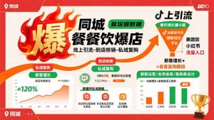 同城餐饮爆店课：线上引流-到店核销-私域复购，新客增长+老客复购翻倍目标-财仔梦想资源网