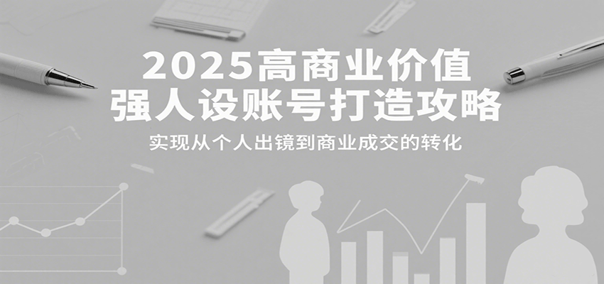 2025高商业价值强人设账号打造攻略，实现从个人出镜到商业成交的转化-财仔梦想资源网