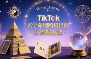 TikTok玄学命理跨境出海双语掘金课，手把手教你用命理知识精准直击海外用户痛点-财仔梦想资源网