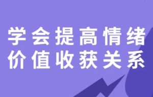 学会提高情绪价值收获关系-财仔梦想资源网
