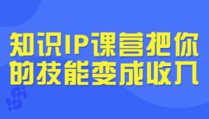 知识IP课营把你的技能变成收入-财仔梦想资源网