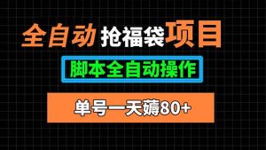 全自动抢福袋项目，单号一天80+脚本全自动操作-财仔梦想资源网