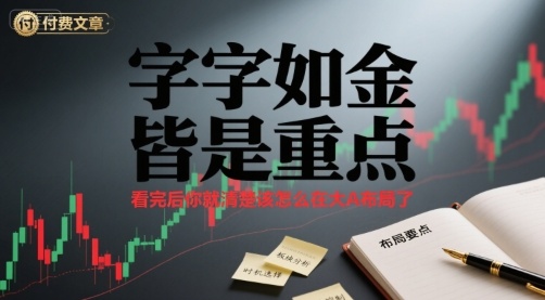 付费文章：字字如金皆是重点，看完后你就清楚该怎么在大A布局了-财仔梦想资源网